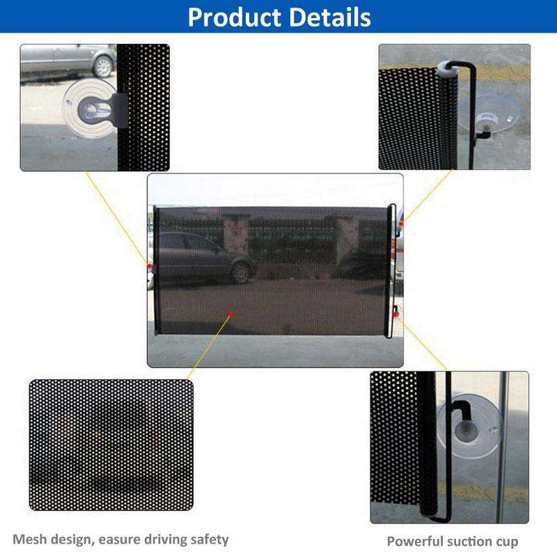 Retractable Car Window Sun Shade for Automobile Back Windshield, Size: 125cm x 45cm, Random Color...