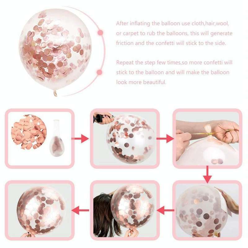 Rose Gold Balloon Decoration Set Birthday Party Decoration Supplies Party Decoration