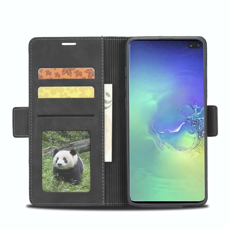 For Samsung Galaxy S10+ Forwenw Dual-side Buckle Leather Phone Case(Black)