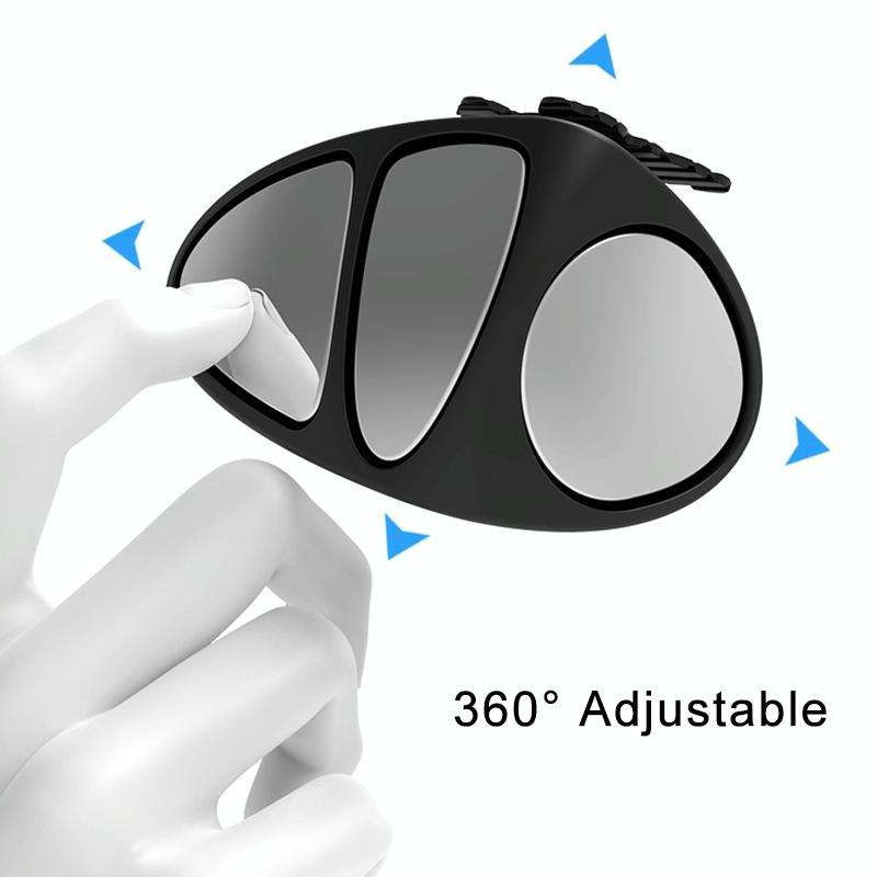 3R-151 3 in 1 Car Rearview Auxiliary Blind Spot Mirror Rear View 146 Front Wheel Mirror for Left ...