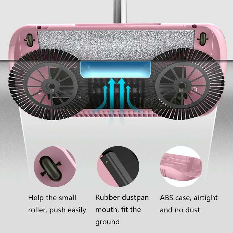X2 Gear-assisted Walk-behind Sweeper, Specification: with 1 Rag(Pink)