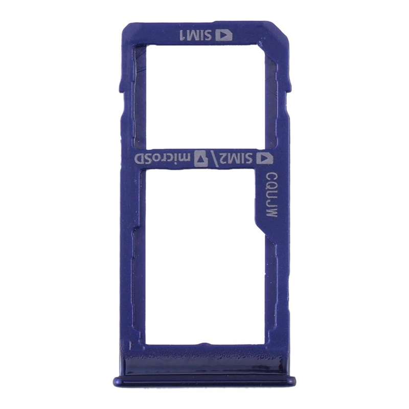 For Samsung Galaxy A60 SIM Card Tray + SIM Card Tray / Micro SD Card Tray (Blue)