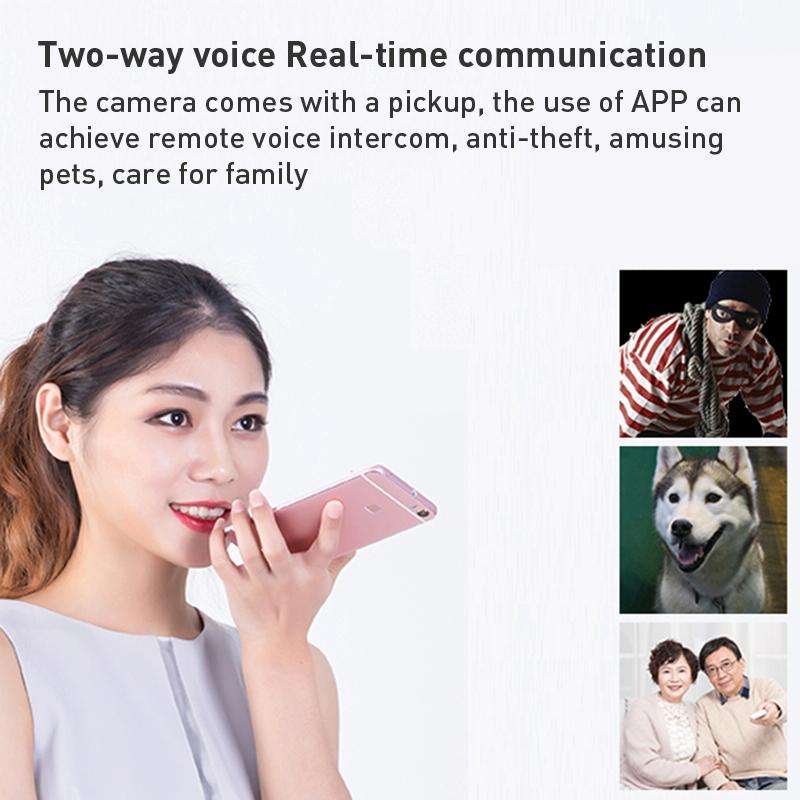 GH3 WiFi Smart Surveillance Camera with Magnet Mount, Support Night Vision / Two-way Audio(White)