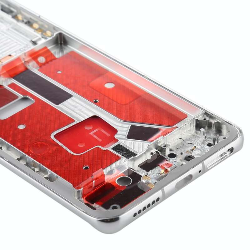 Original Middle Frame Bezel Plate with Side Keys for Huawei P40 Pro(Silver)