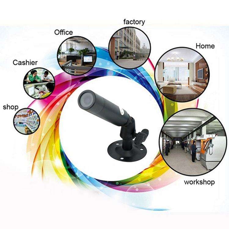 1/3 CMOS Color 380TVL Mini Waterproof Camera(Black)