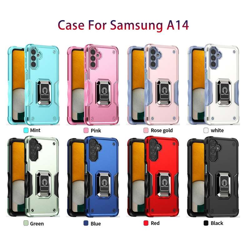 For Samsung Galaxy A14 5G Non-slip Shockproof Armor Phone Case(Green)