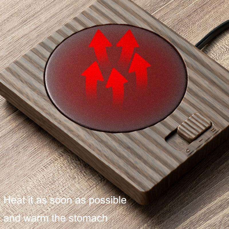 Home USB Constant Temperature Cup Mat Heat Thermos Coaster, Style:Without Adapter(Grace Grey)