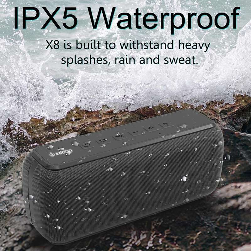 XDOBO X8 60W Wireless Bluetooth Speaker Outdoor Subwoofer Support TWS & TF Card (Black)