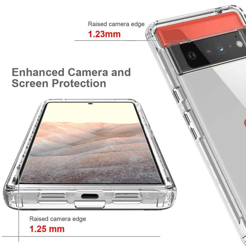 For Google Pixel 6 Pro High Transparency Two-color Gradient PC + TPU Phone Protective Case(Transp...