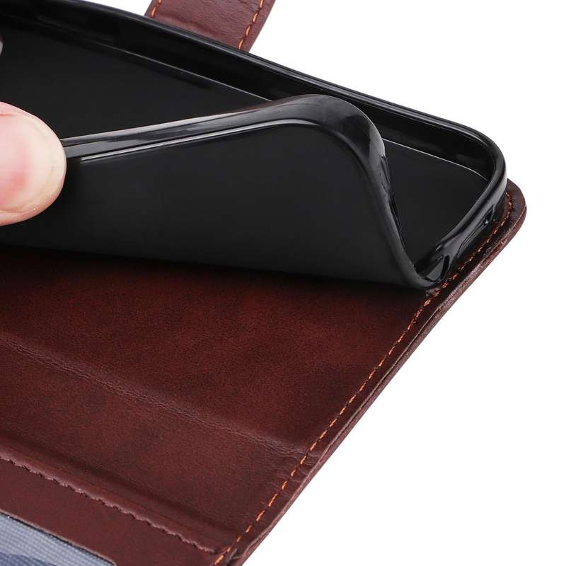 For Xiaomi Redmi 12 4G Classic Calf Texture Flip Leather Phone Case(Brown)