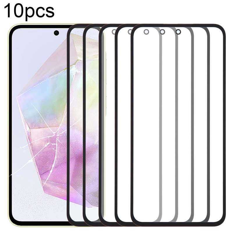 For Samsung Galaxy A35 SM-A356B 10pcs Front Screen Outer Glass Lens with OCA Optically Clear Adhe...
