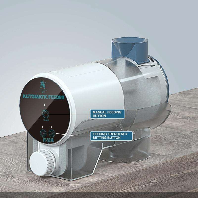 ZHIYANG Fish Tank Feed Pellet Timing Feeder EU Plug, Style: ZY-521A