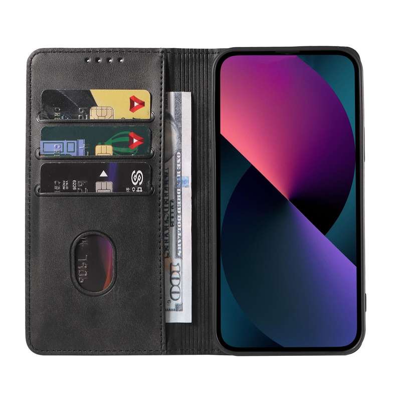 For Samsung Galaxy A33 5G Calf Texture Magnetic Flip Leather Phone Case(Black)