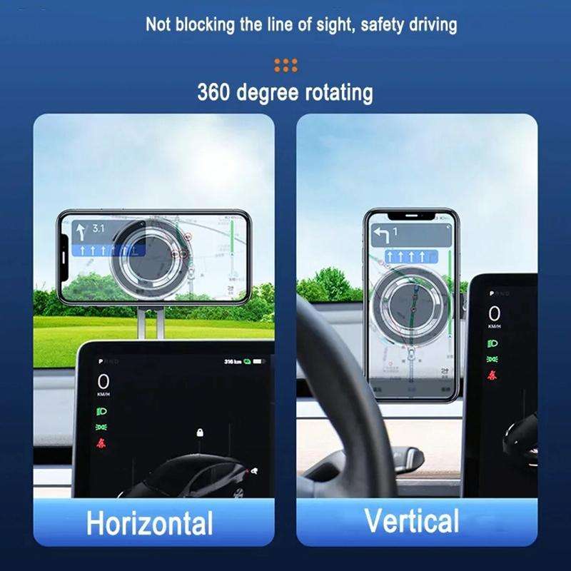 F62 Magsafe Magnetic Car Floating Screen Phone Navigation Holder(Silver)