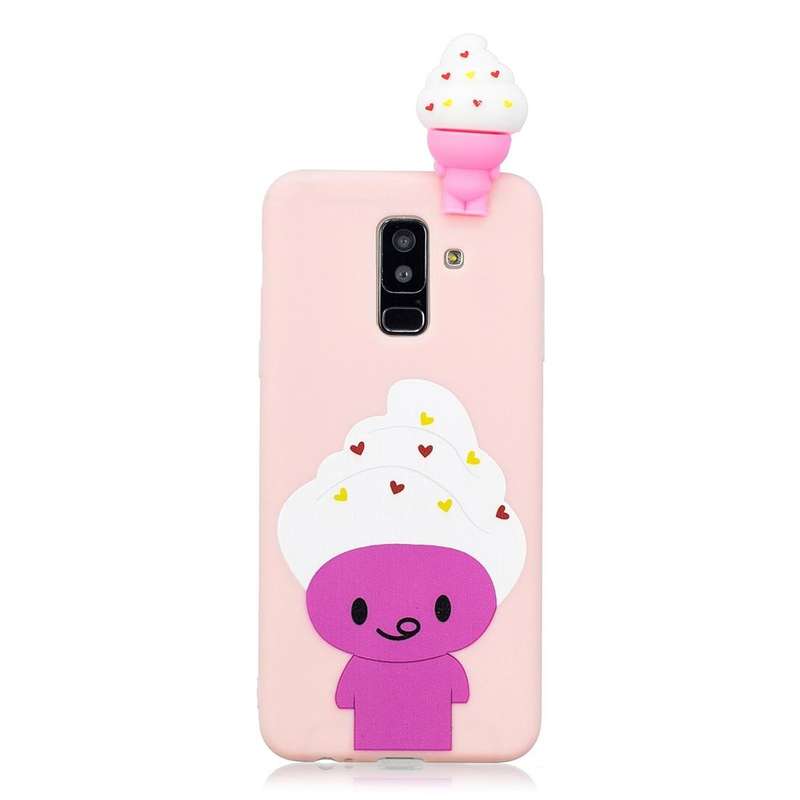 For Galaxy A6+ (2018) Shockproof Cartoon TPU Protective Case(Ice Cream)