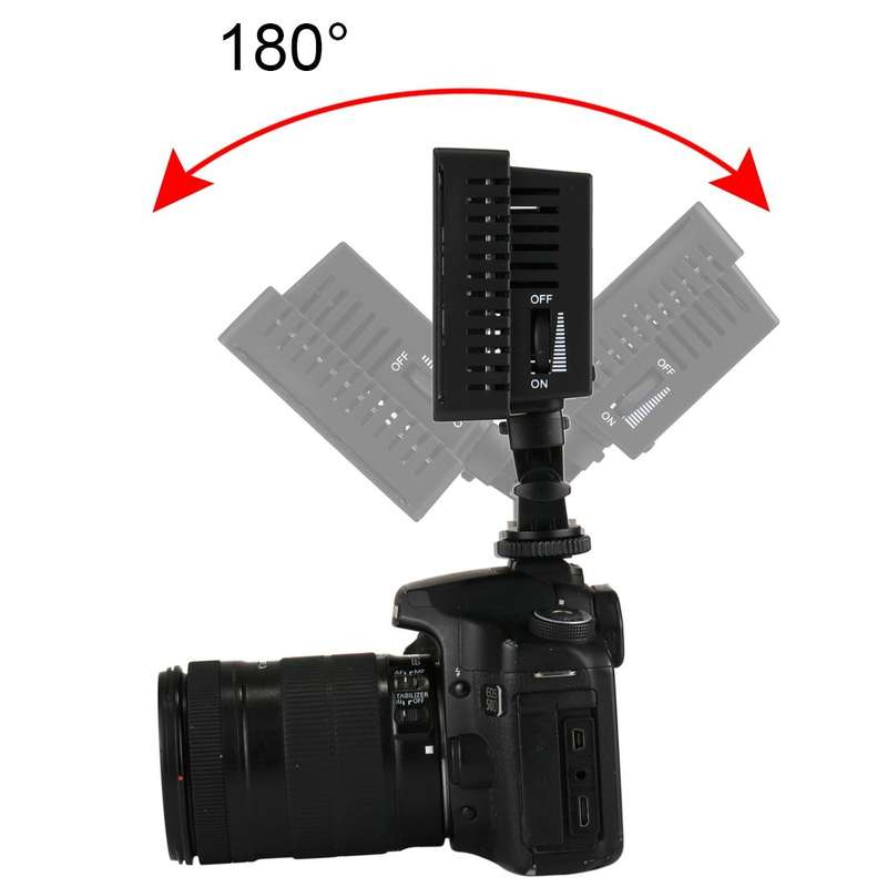 HD-160 White Light LED Video Light on-Camera Photography Lighting Fill Light for Canon, Nikon, DS...