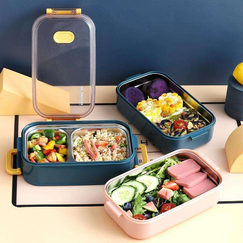 Large Capacity Refillable 304 Stainless Steel Insulated Lunch Box, Specification: 800ml (Green)