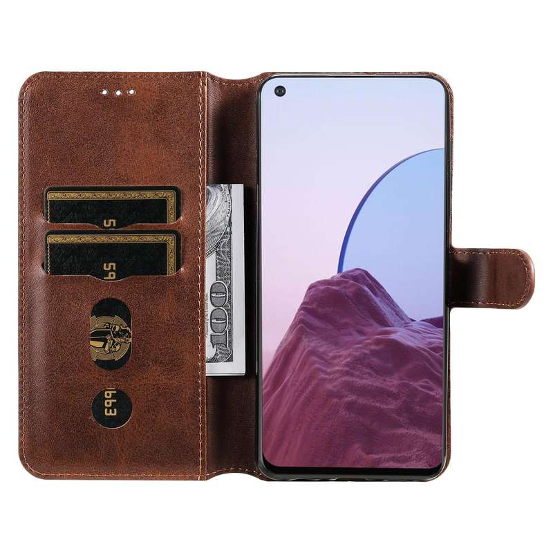 For OPPO Reno7 Z 5G / A96 5G Classic Calf Texture Flip Leather Case(Brown)