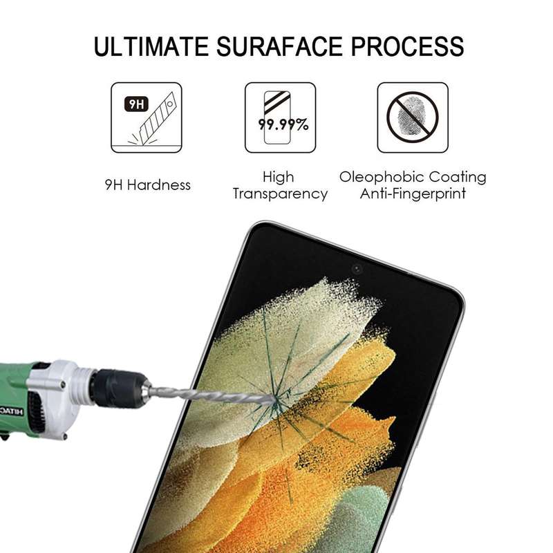 For Samsung Galaxy S21 Ultra 5G Full Glue 9H HD 3D Curved Edge Tempered Glass Film(Black)