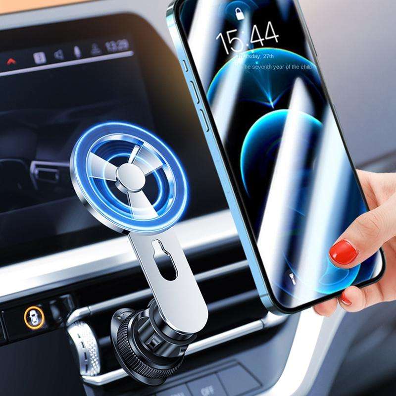 F73 MagSafe Magnetic Suction 360 Degree Rotating Car Phone Holder (Black)