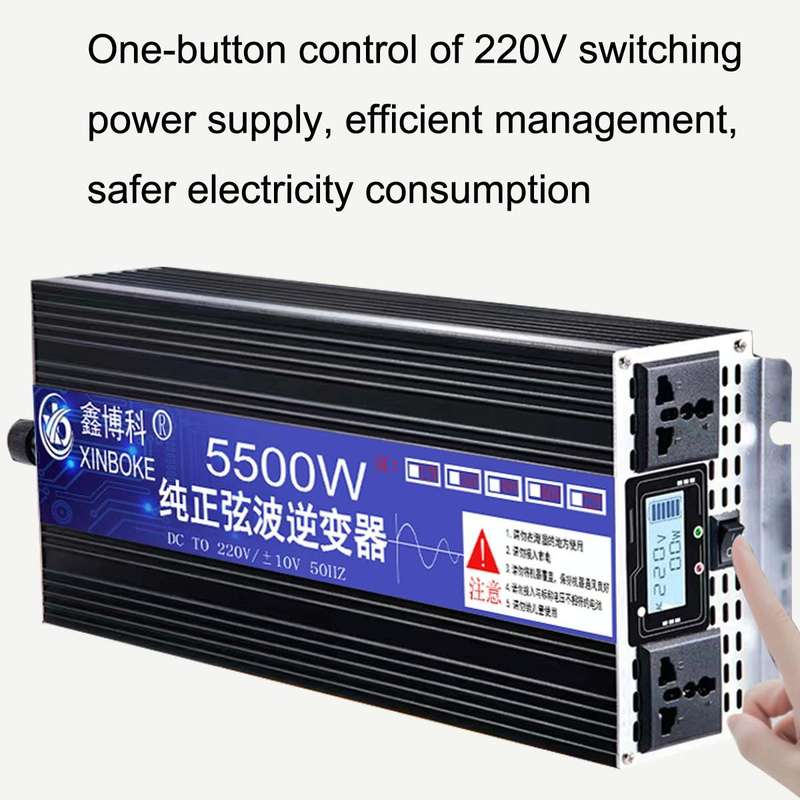 XINBOKE High Power Household Car Sine Wave Inverter 60V 3000W To 220V 1500W (LCD Display)