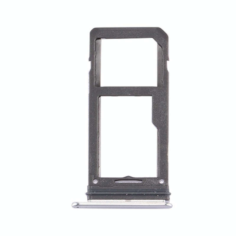 For Galaxy S8 SIM Card Tray + Micro SD Tray (Silver)