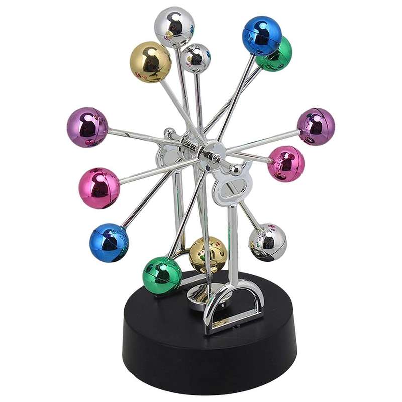 H010 Colorful Ball Ferris Wheel Perpetual Motion Device Eternal Celestial Model Wobbler Home Deco...