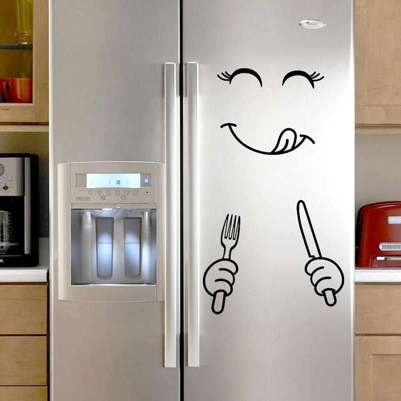 Cute Sticker Fridge Kitchen Wall Refrigerator Vinyl Stickers Home Decoration (FX2015C)