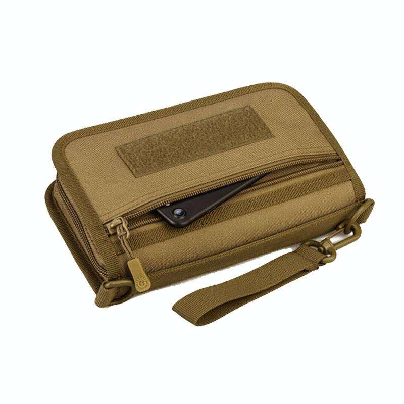 Outdoor Travel Passport Wallet 6 Inch Mobile Phone Bag(Army Green)