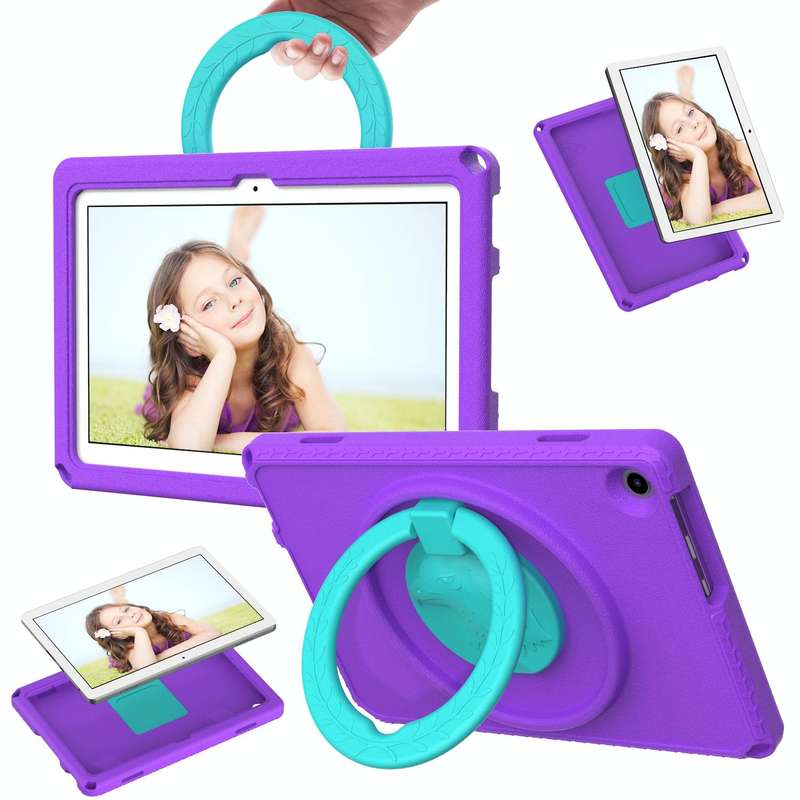 For Lenovo Tab M10 3rd Gen 10.1 TB-328 EVA Hard PC Shockproof Tablet Case(Purple)