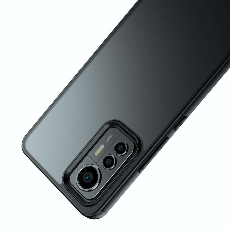 For Xiaomi 12 Lite Four-corner Shockproof TPU + PC Phone Case(Black)