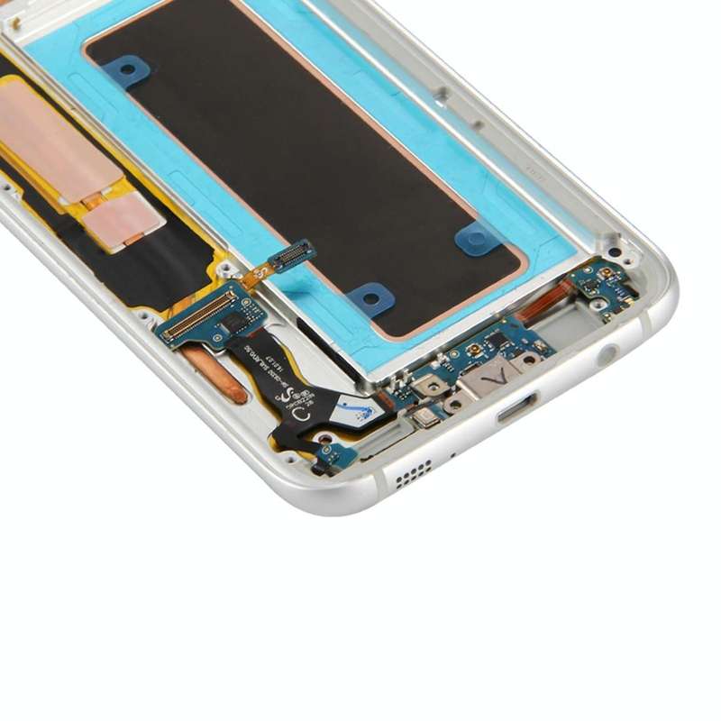 Original LCD Screen and Digitizer Full Assembly with Frame & Charging Port Board & Volume Button ...