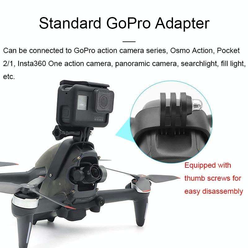 For DJI FPV Top Expansion Adapter Bracket Sports Camera Bracket