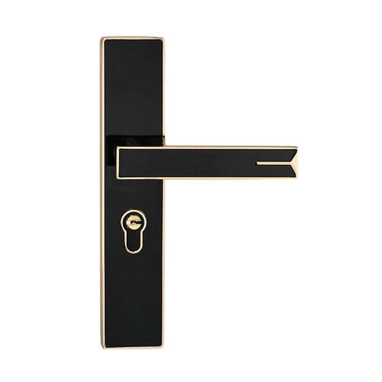 Mute Strong Magnetic Aluminum Alloy Interior Door Lock Door Bedroom Hardware Handle Lock, Color:B...