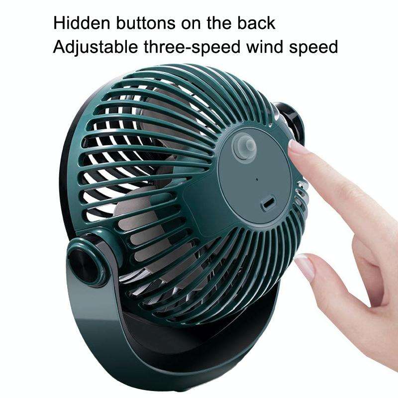 Desktop USB Fan Charging Mini Portable Fan 5000mAh (Gray)