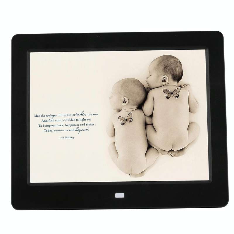 8 inch LED Display Multi-media Digital Photo Frame with Holder & Music & Movie Player, Support US...