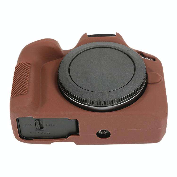 For Canon EOS R50 Soft Silicone Protective Case(Coffee)