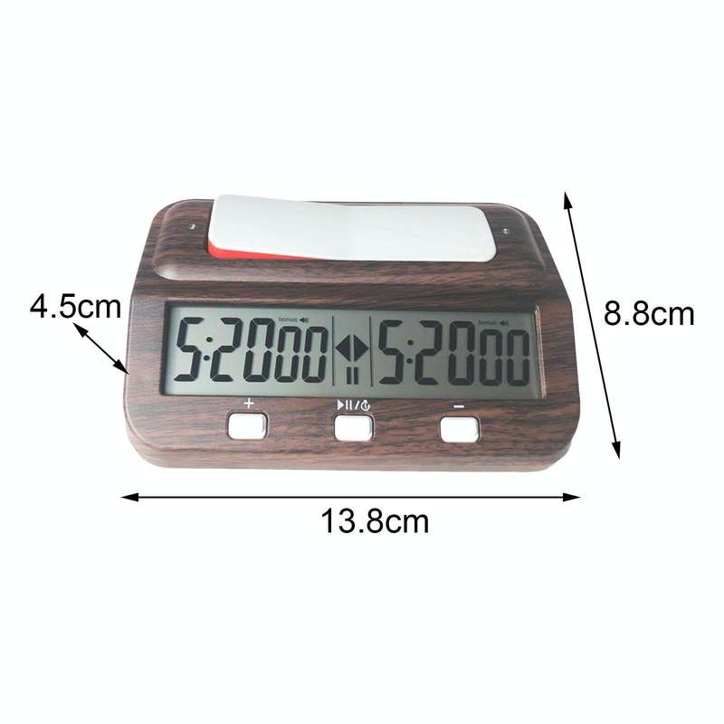 HQT101w Plastic Chess Clock Go Chess Timer(Wood Grain)