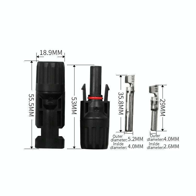 10 Sets MC4 4 in 1 MC4 Photovoltaic Connector Solar Branch Connector Solar Panel Male And Female ...