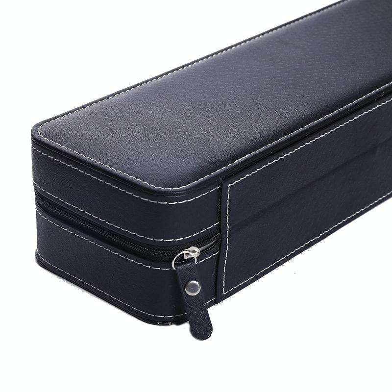 6 Bit Zipper Watch Box Storage Display Box PU Zipper Bag Watch Box(Black)
