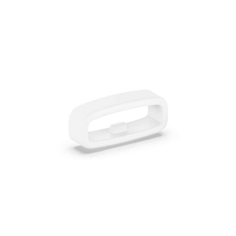 22mm 10pcs Universal Watch Band Fixed Silicone Ring Safety Buckle(White)