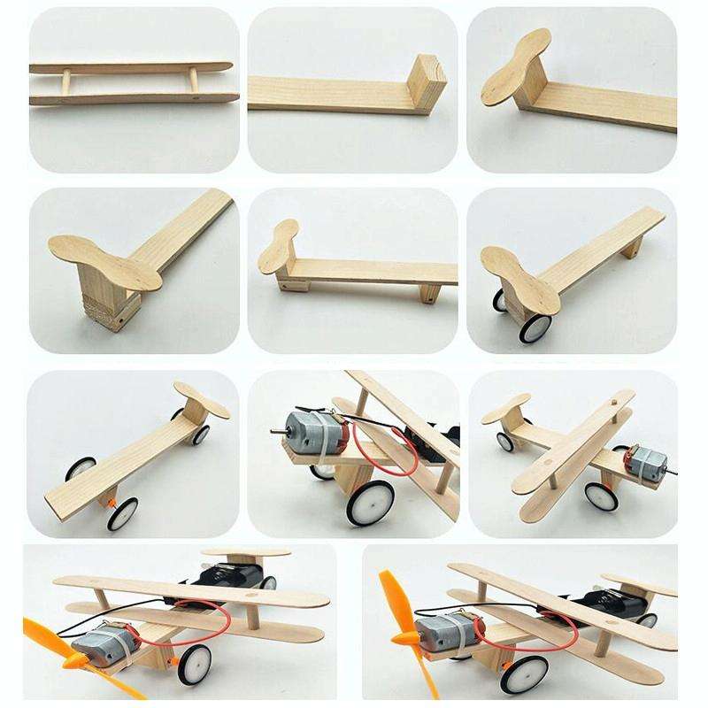 Children Technology Small Production DIY Electric Taxi Aircraft Model Handmade Materials Teaching...