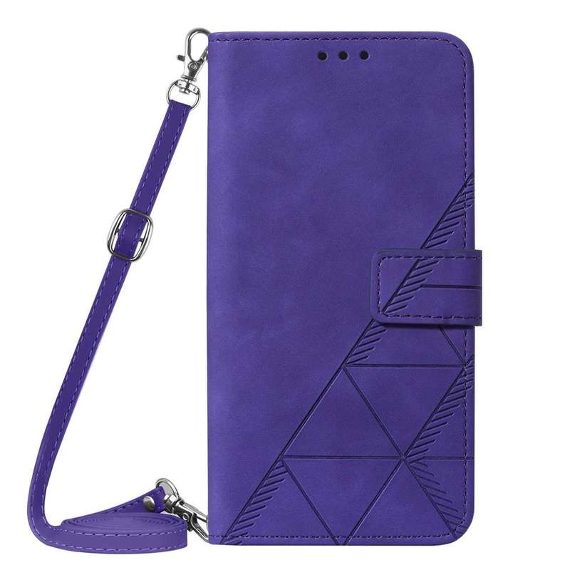 For OPPO Reno7 4G/F21 Pro Crossbody 3D Embossed Flip Leather Phone Case(Purple)