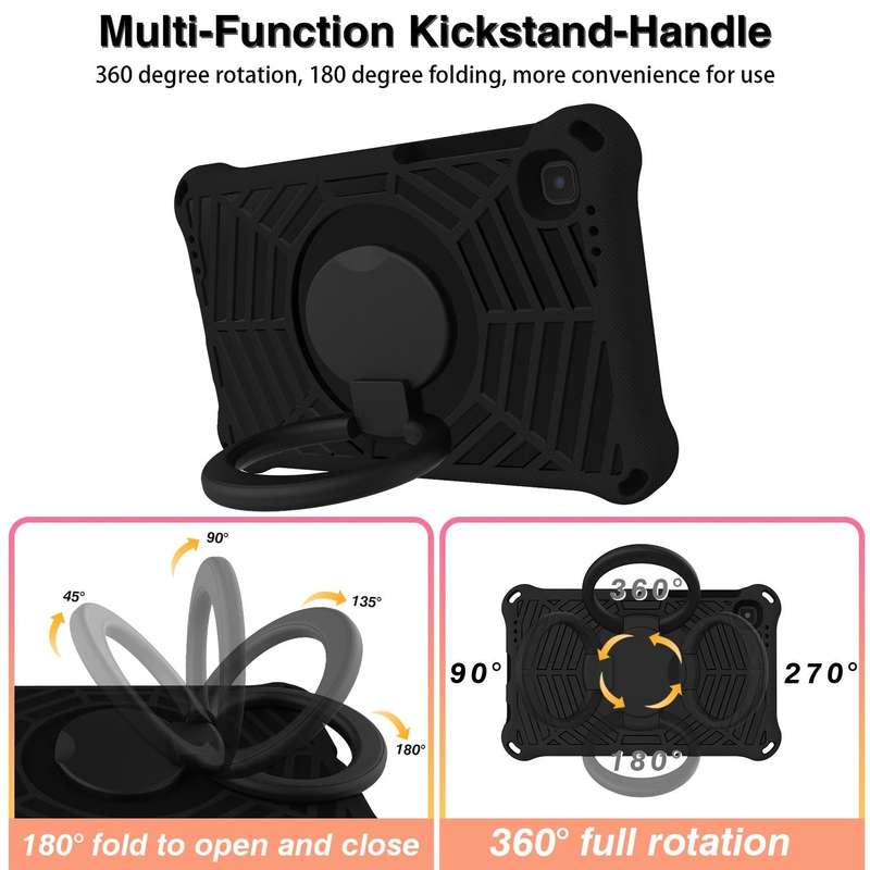 For Samsung Galaxy Tab A7 Lite 8.7 SM-T220 Spider King EVA Protective Tablet Case(Black)