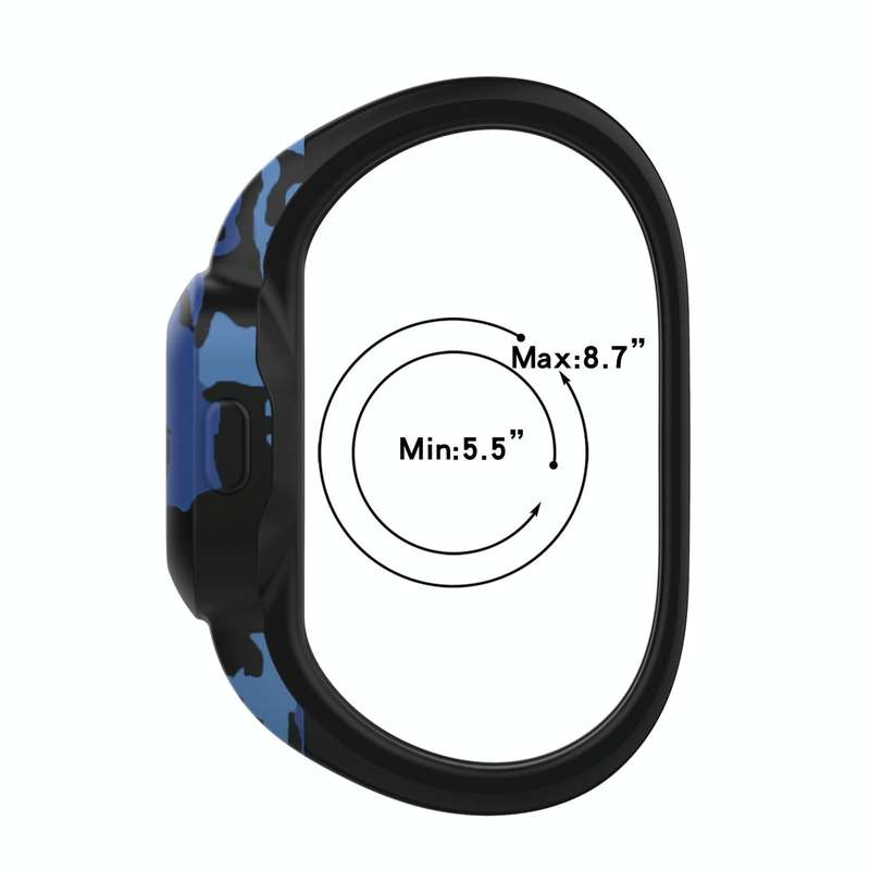 For Garmin Vivofit JR3 No Buckle Silicone Printing Watch Band, Size:L(Camouflage Green)