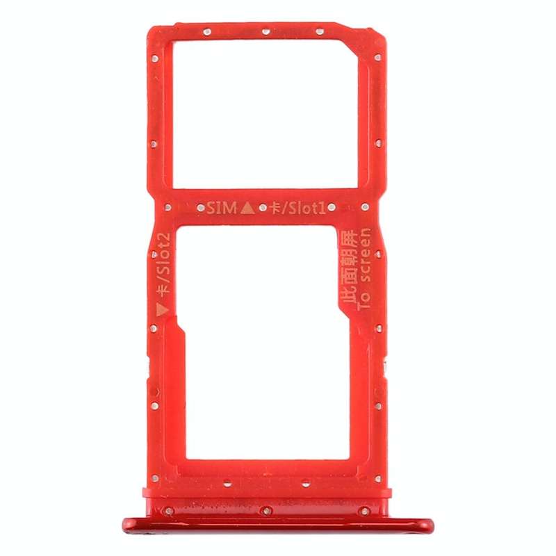 SIM Card Tray + SIM Card Tray / Micro SD Card Tray for Huawei Enjoy 10 Plus (Red)