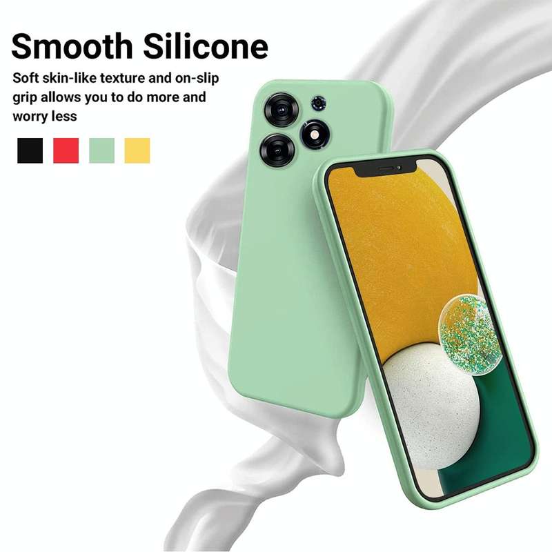 For Tecno Spark 10 Pro 4G Pure Color Liquid Silicone Shockproof Phone Case(Green)