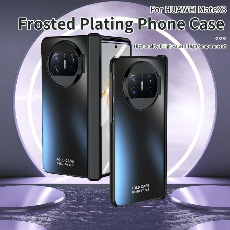 For Huawei Mate X3 Integrated Sub-plating Frame PC Phone Case(Black)