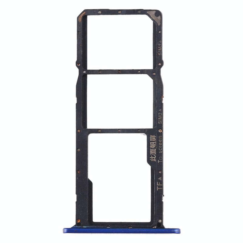 SIM Card Tray + SIM Card Tray + Micro SD Card Tray for Huawei Honor Play 3e (Blue)