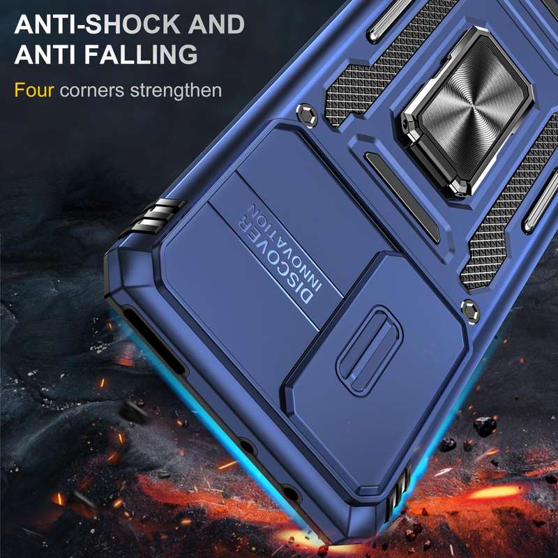 For Xiaomi 12 Pro Armor PC + TPU Camera Shield Phone Case(Navy Blue)